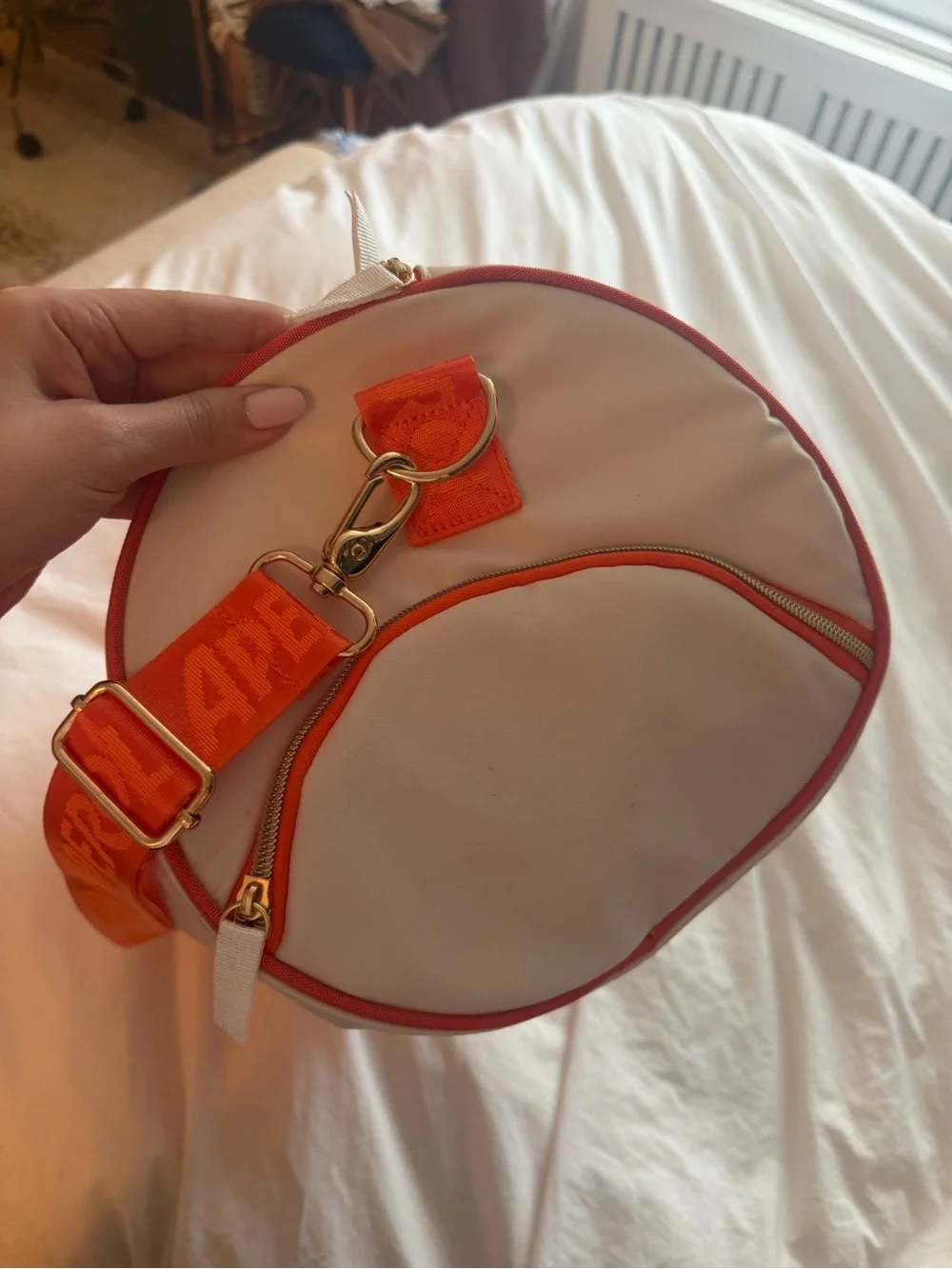 Aperol White and Orange Tennis Duffel Bag